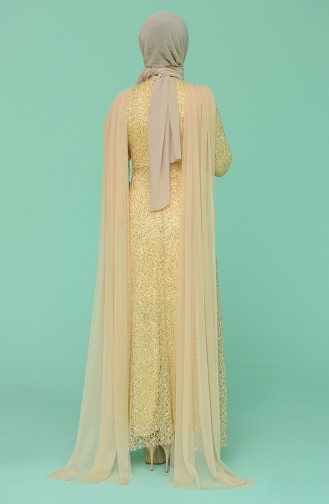 Beige Hijab Evening Dress 202018-07