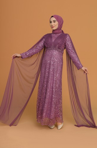 Dark Dusty Rose Hijab Evening Dress 202018-09