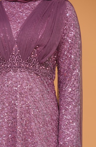 Dark Dusty Rose Hijab Evening Dress 202018-09