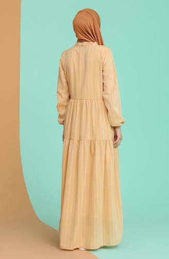 Robe Hijab Moutarde 1594A-01