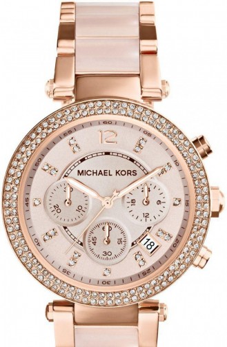 Rose Tan Wrist Watch 5896