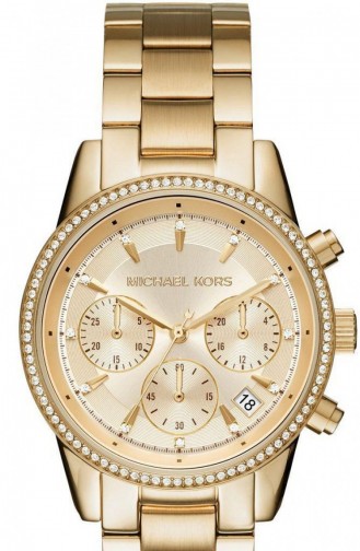 Golden Wrist Watch 6356