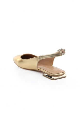 Gold Woman Flat Shoe 00000293-01