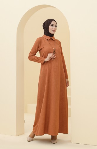 Tan Hijab Dress 5010-01