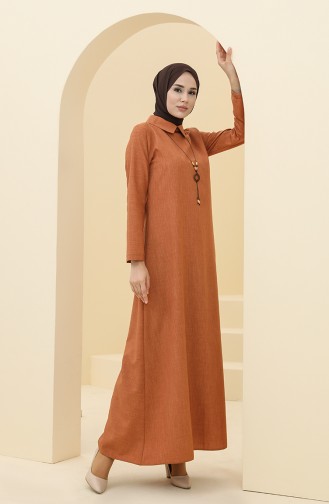 Tan Hijab Dress 5010-01