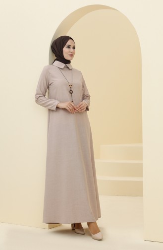 Mink Hijab Dress 5010-02