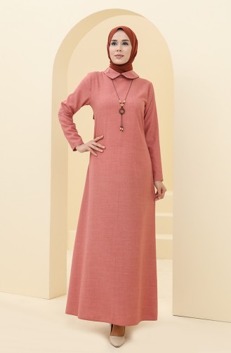 فستان زهري باهت 5010-05