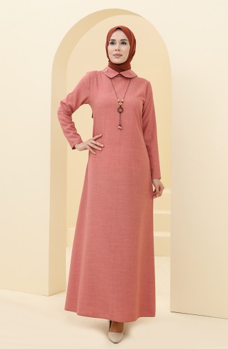 Robe Hijab Rose Pâle 5010-05