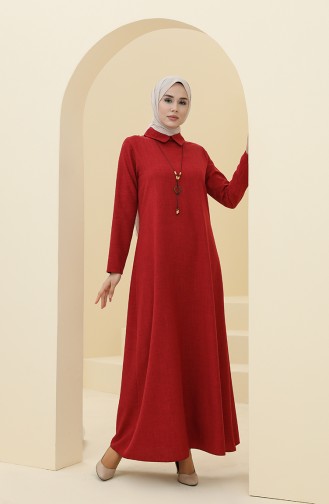 فستان أحمر كلاريت 5010-06