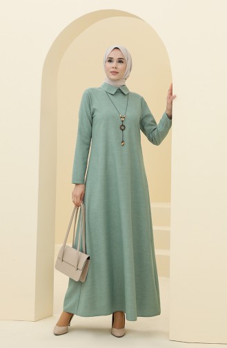 Green Almond Hijab Dress 5010-08