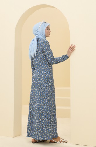 Indigo Hijab Dress 8900-04