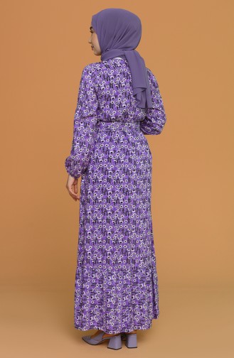 Lila Hijab Kleider 2193-03