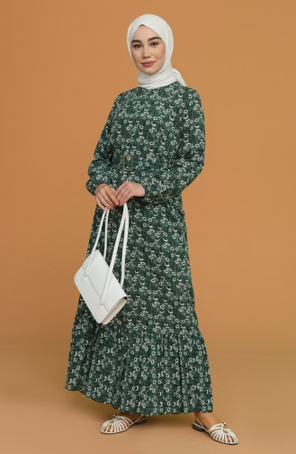 فستان أخضر حشيشي 2193-04