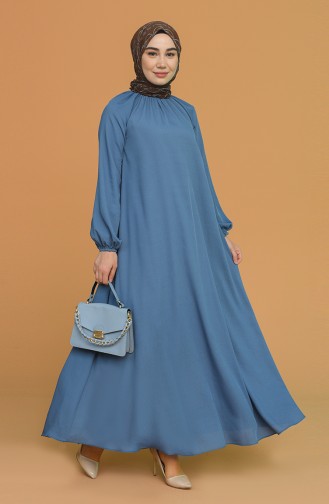 Indigo Hijab Dress 3210-06