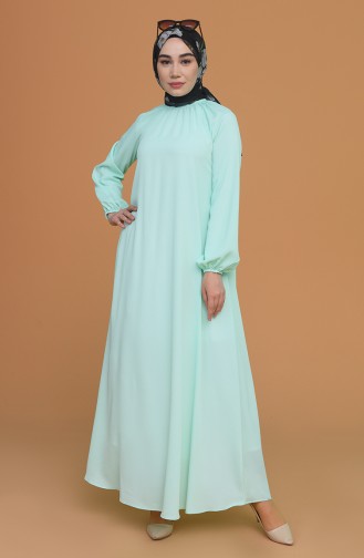 Robe Hijab Vert menthe 3210-08