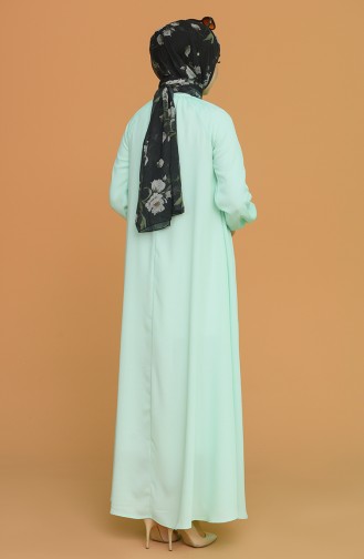Minzengrün Hijab Kleider 3210-08