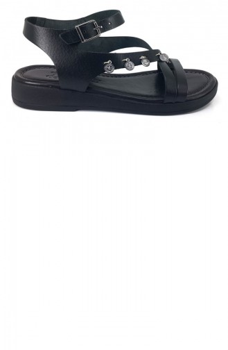 Black Summer Sandals 8131