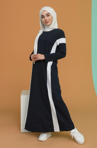 Robe Hijab Bleu Marine 50103-01