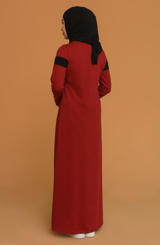 فستان أحمر كلاريت 50103-03