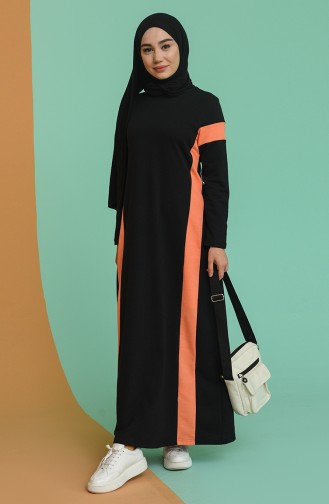 Black Hijab Dress 50103-04