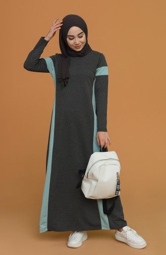 Smoke-Colored Hijab Dress 50103-06