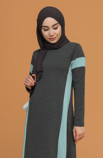 Smoke-Colored Hijab Dress 50103-06