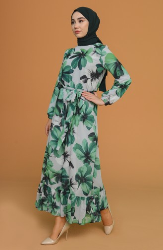 Robe Hijab Vert 3105A-01