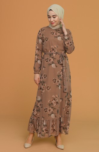 Mink Hijab Dress 3105B-04