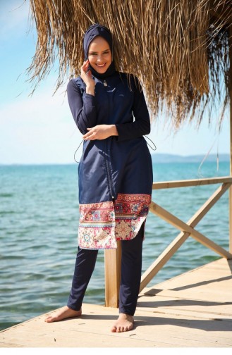 Maillot de Bain Hijab Bleu Marine 110