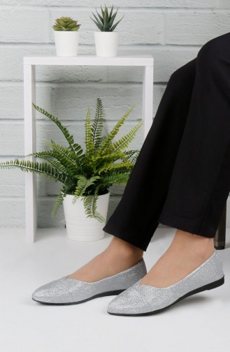 Gray Woman Flat Shoe 0113-09