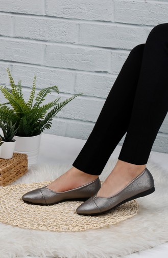 Women´s Flat Shoes Ballerina 0113-08 Silver 0113-08