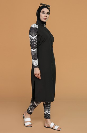 Black Swimsuit Hijab 21411-01