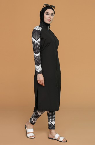 Maillot de Bain Hijab Noir 21411-01