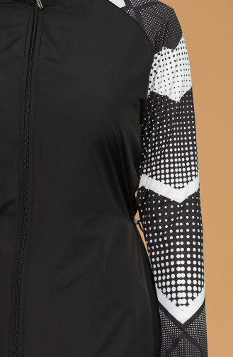 Schwarz Hijab Badeanzug 21411-01