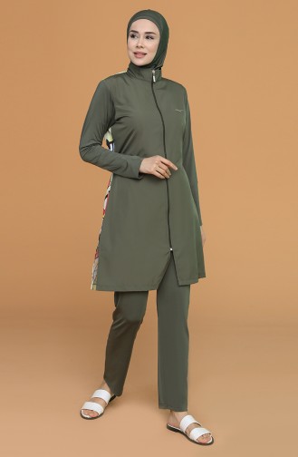 Khaki Hijab Badeanzug 21412-01