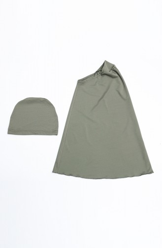 Khaki Hijab Badeanzug 21412-01