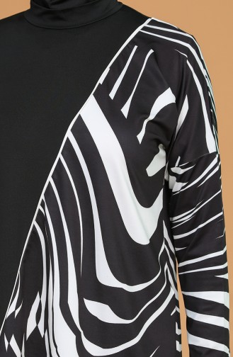 Schwarz Hijab Badeanzug 21602-01