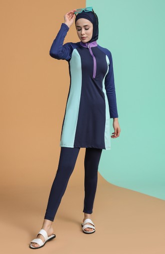 Navy Blue Swimsuit Hijab 21605-02