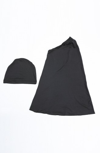 Black Swimsuit Hijab 21605-03