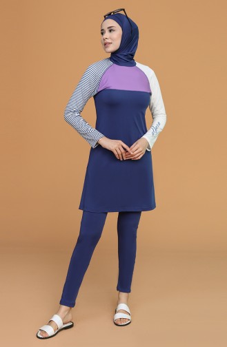 Indigo Hijab Badeanzug 21609-01