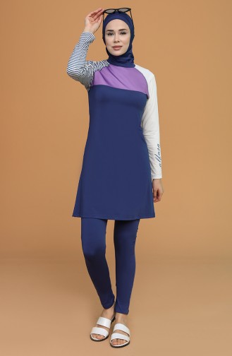 Indigo Hijab Badeanzug 21609-01