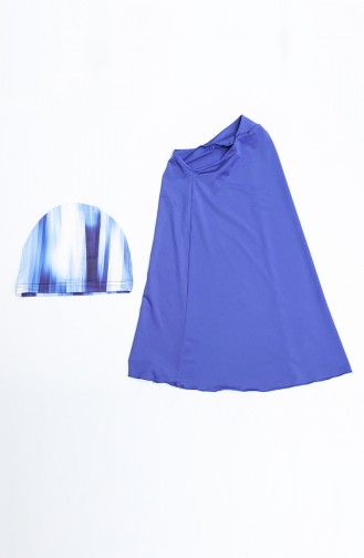 Saks-Blau Hijab Badeanzug 21620-02