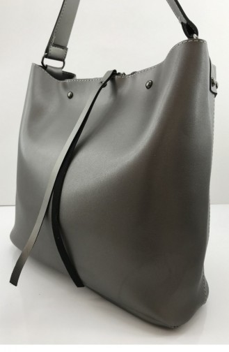 Silver Gray Shoulder Bag 001178.GUMUS