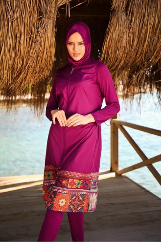 Maillot de Bain Hijab Plum 105