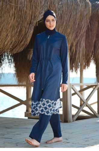 Navy Blue Modest Swimwear 108