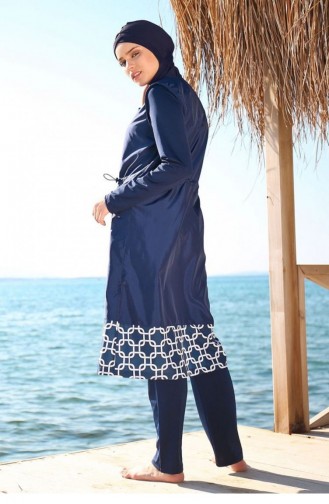 Navy Blue Modest Swimwear 108