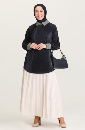 Navy Blue Blouse 4480-06