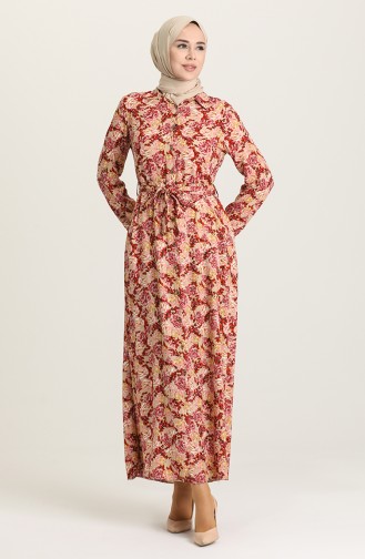 Beige Hijab Dress 0011-01