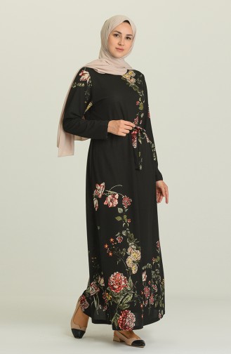 Robe Hijab Noir 4556Ç-01