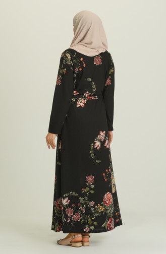 Robe Hijab Noir 4556Ç-01